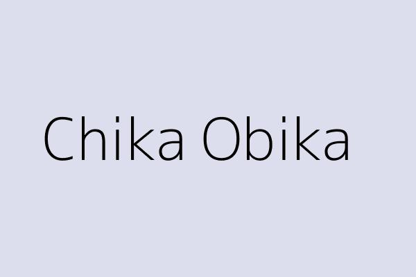 Chika Obika